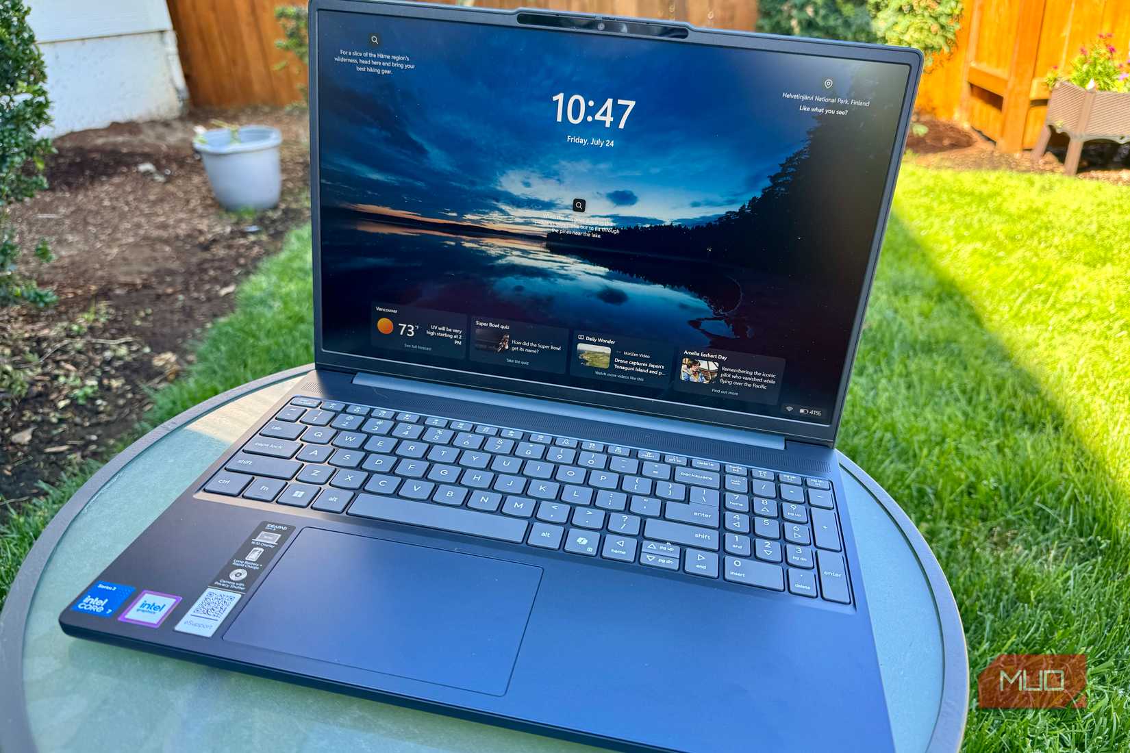 The Lenovo IdeaPad Slim 3i outside