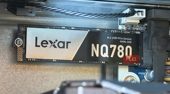 lexar nq780 nvme ssd installed on motherboard.