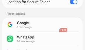 Location settings menu on Android phone