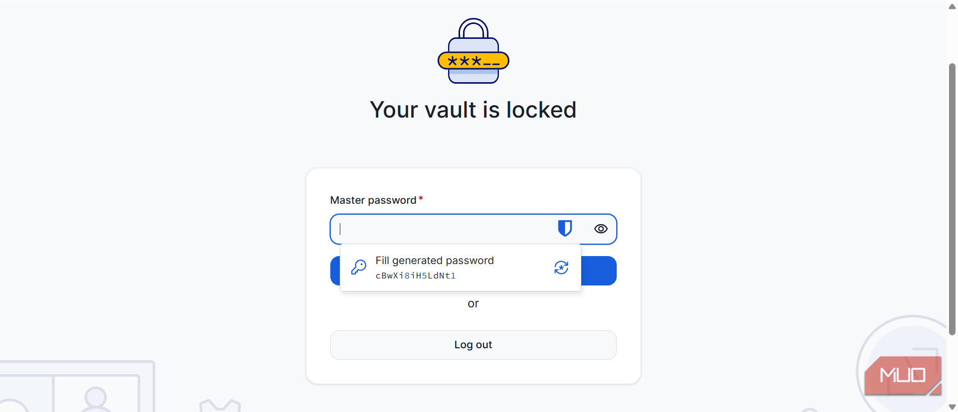 Locked Bitwarden Vault