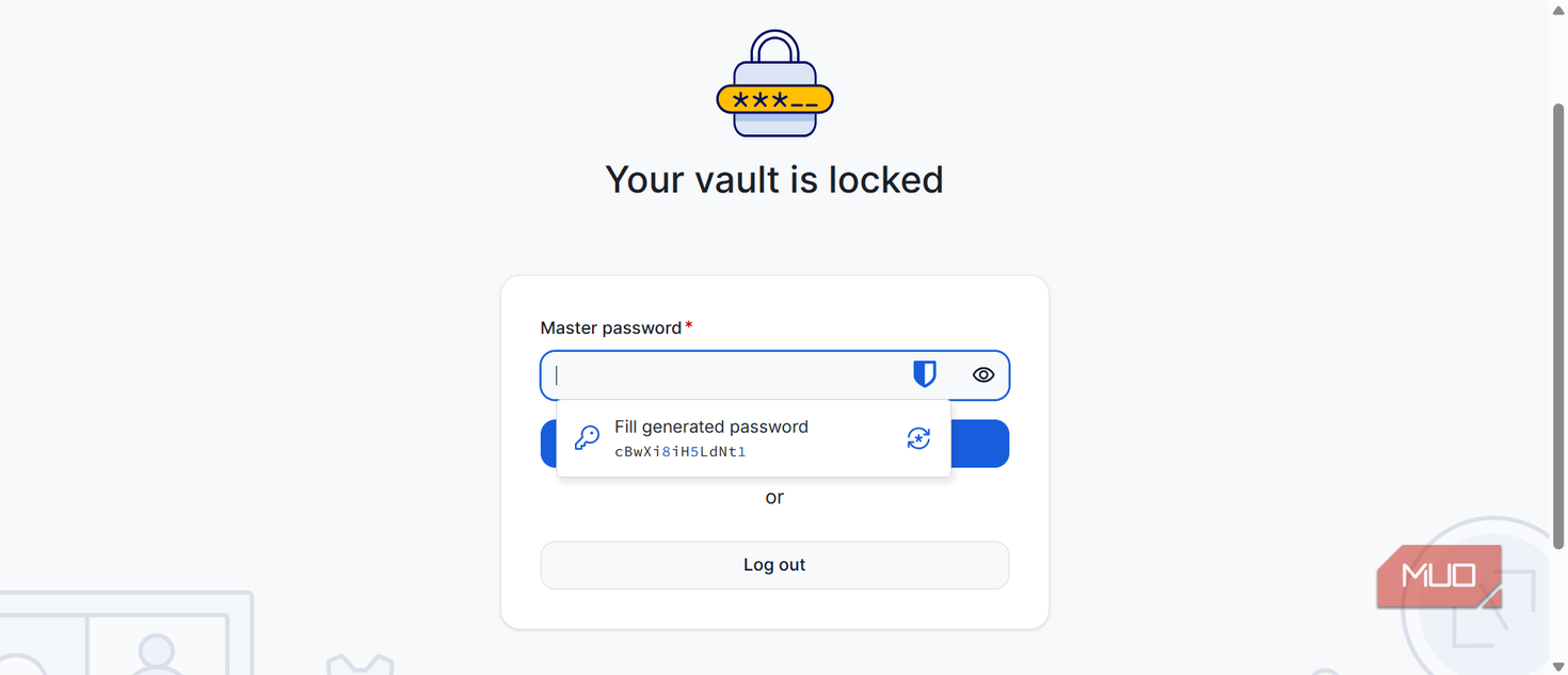 Locked Bitwarden Vault