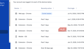 Logged in Bitwarden devices