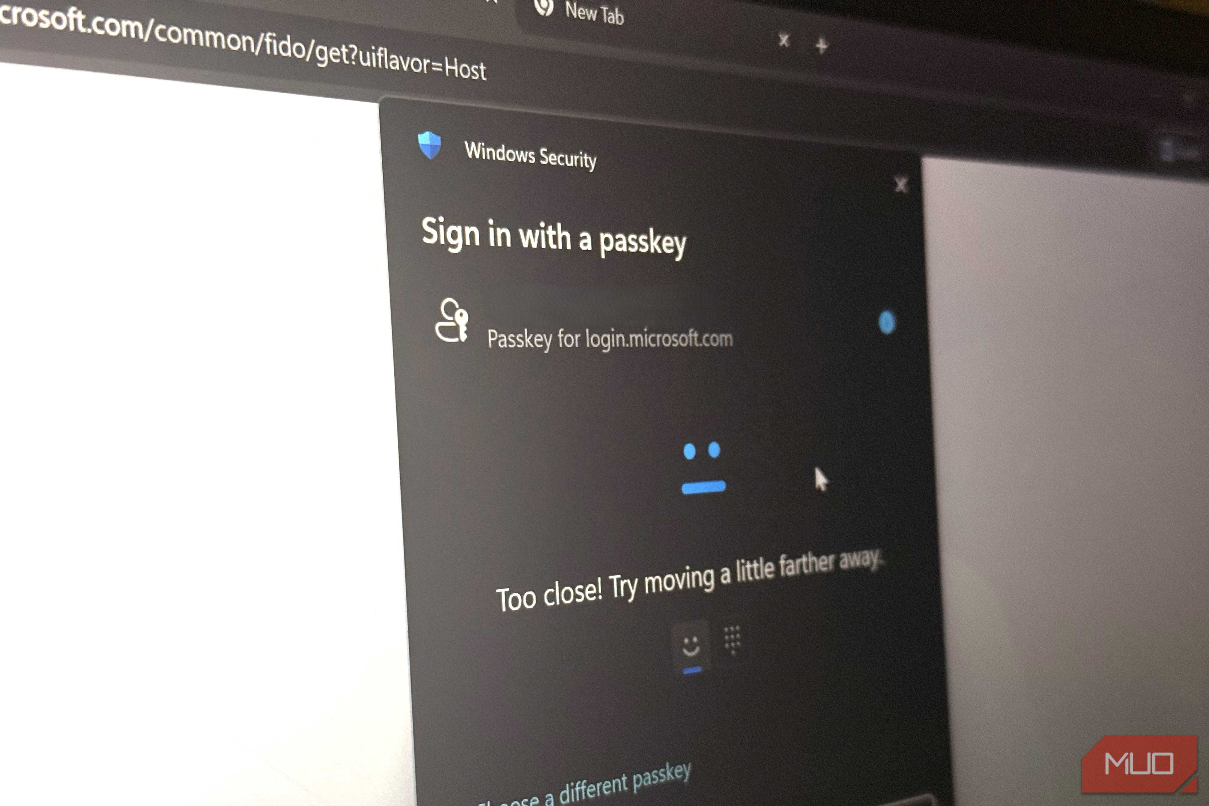 Loggin into Microsoft with Passkey