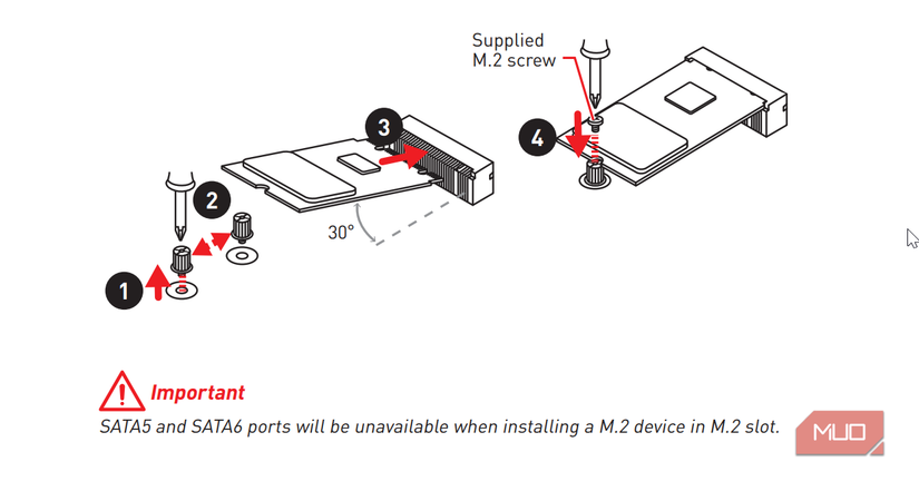 M 2 slot changing in board manual