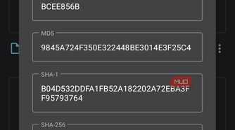 material files displaying the advanced view