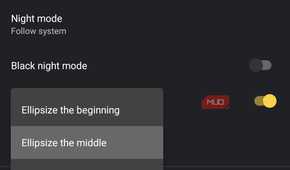 material files showing the option to customize lengthy names