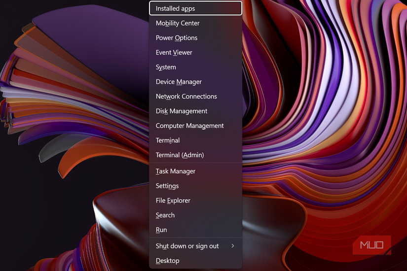 hidden windows menu