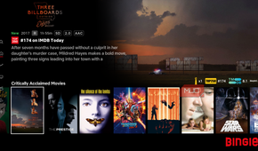 Mpvies as they appear in Kodi's Bingie skin.