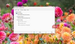 msconfig default window