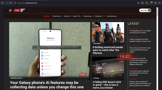 Mullvad browser displaying a web page