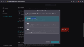 Mullvad are also showing the security options