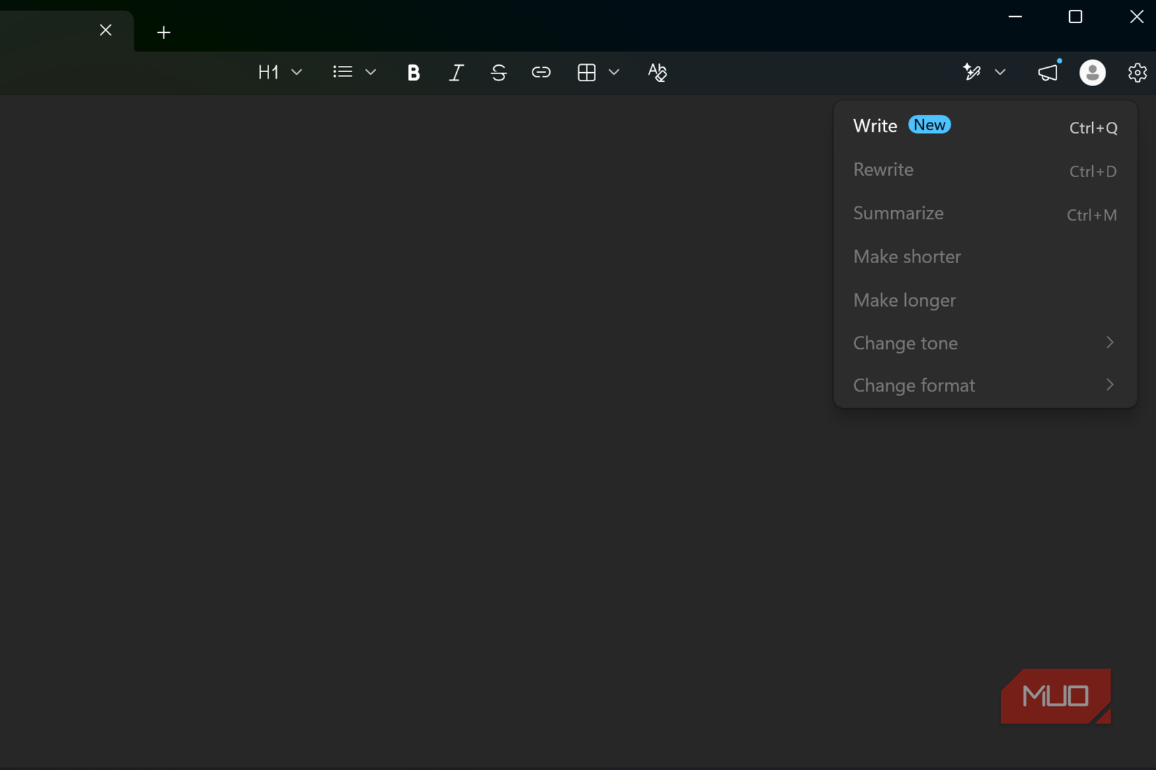 ميزات الذكاء الاصطناعي الموجودة على جهاز Notepad في Galaxy Book 6 Pro