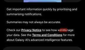 Notification highlights on Samsung phone