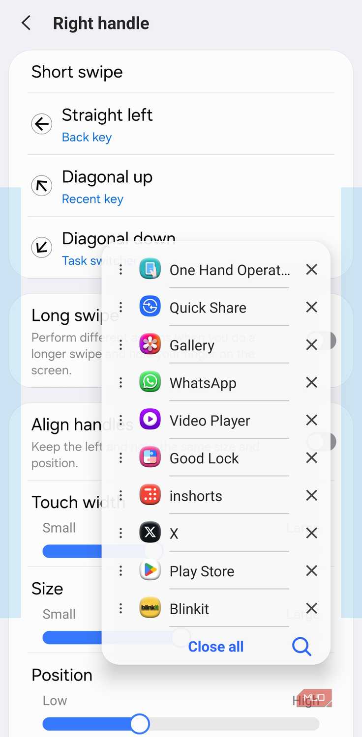One Hand Operation+ floating control panel