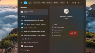 Opening Resource Monitor