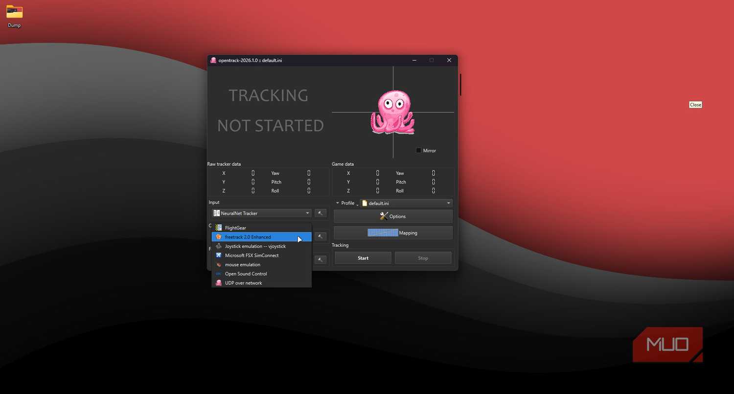 Opentrack with freetrack output option.