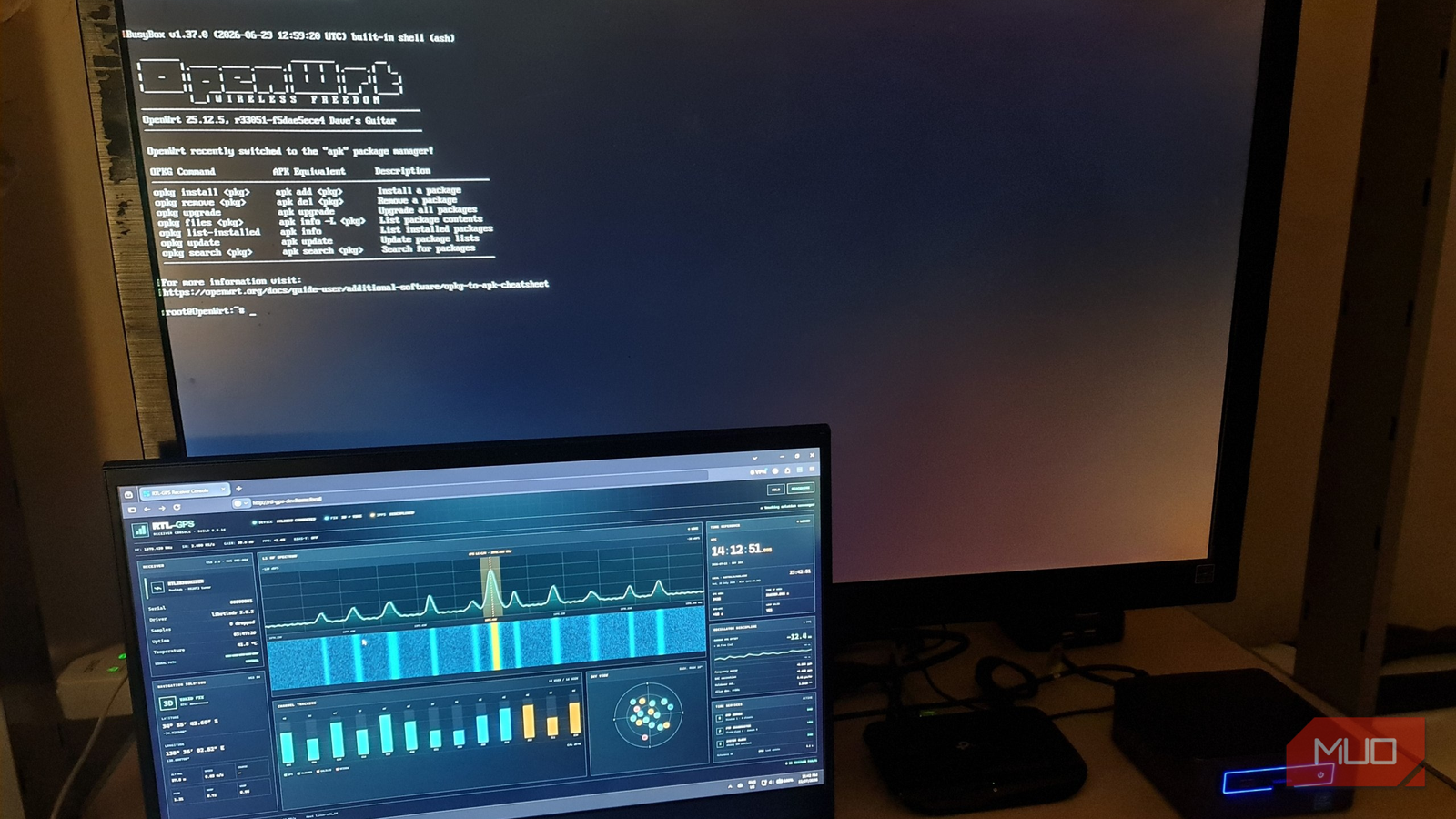 OpenWRT installed on an Intel NUC PC with with target laptop for wake-on-lan