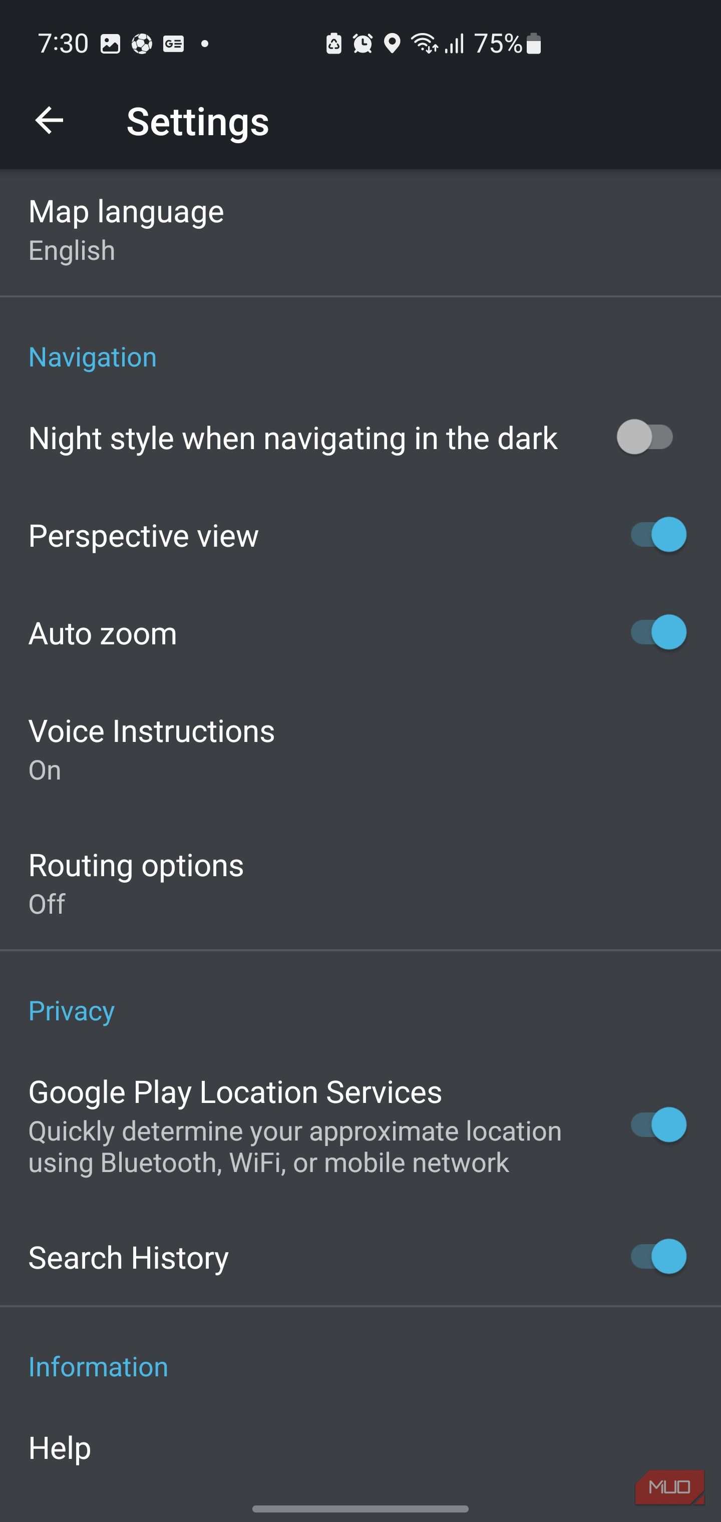 Organic Maps settings