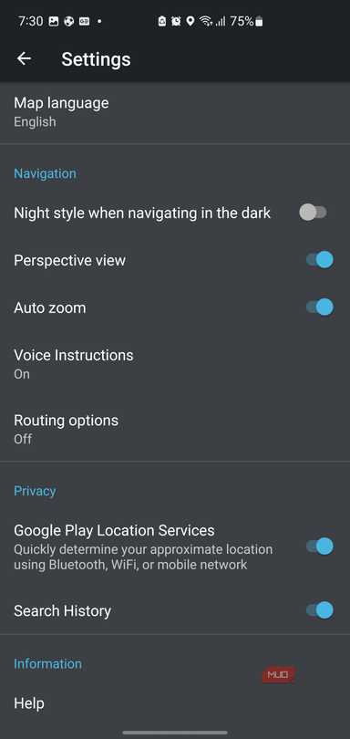 Organic Maps settings