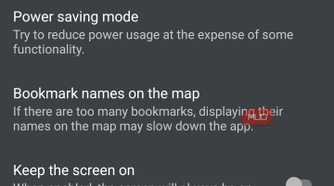 Organic Maps settings.