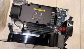 Overhead view of the HP Z6 G4 motherboard tray with CPU heatsink and memory slots