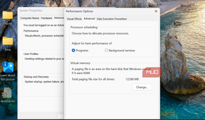 Pagefile on Performanace Options
