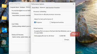 Pagefile on Performanace Options