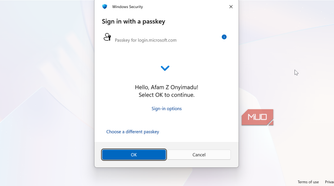 Passkeys for microsoft account