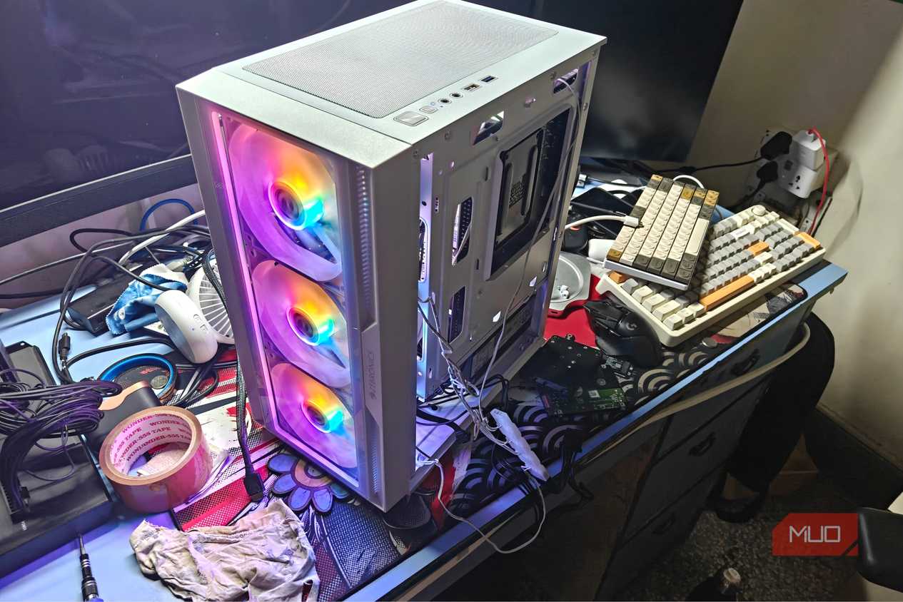 The PC cabinet, assembled