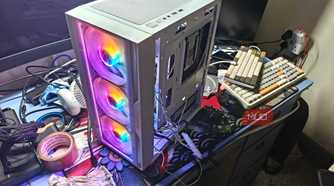 The PC cabinet, assembled