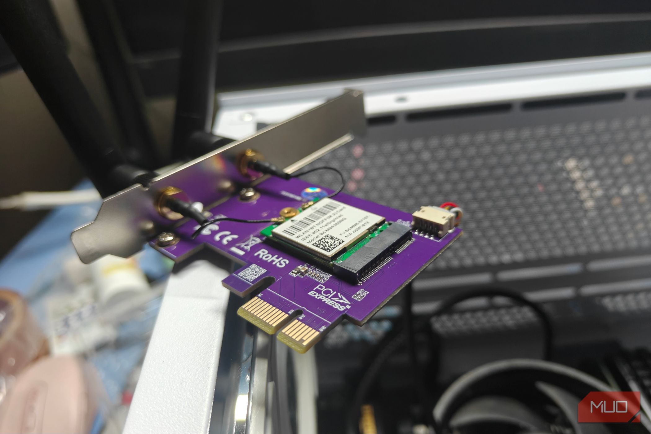 A PCIe Wi-Fi expansion card