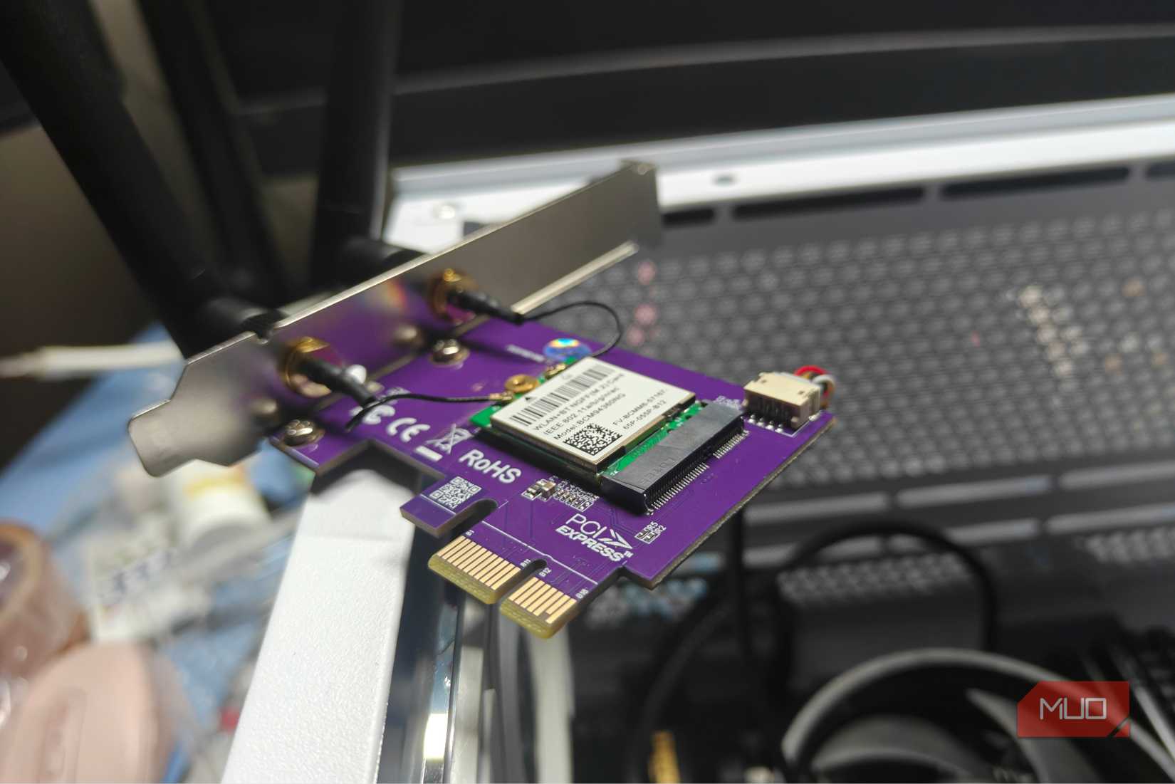 A PCIe Wi-Fi expansion card