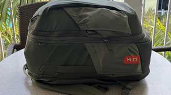 The two bags of the Peak Design 2-in-1 travel bag attached.