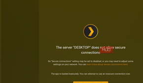 plex mobile app remote server doesnt allow secure connections