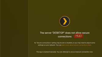 plex mobile app remote server doesnt allow secure connections