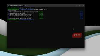Postgres container running.