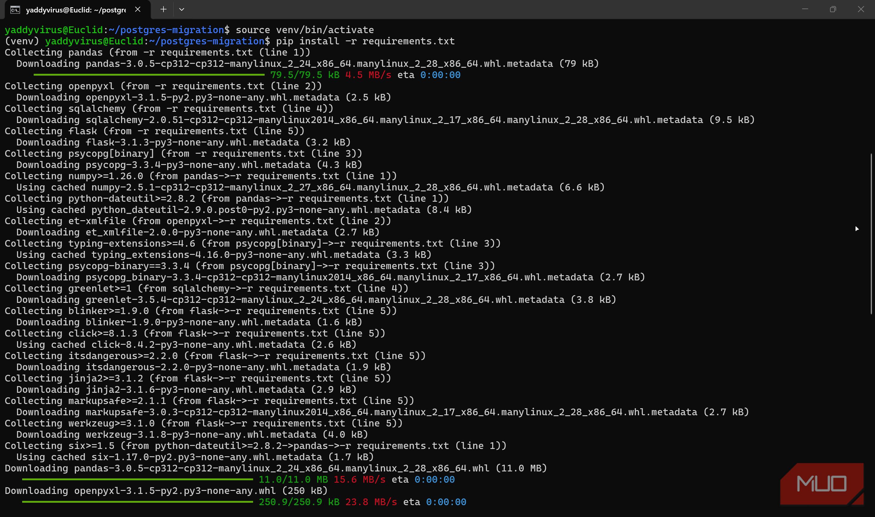 postgres pip install.