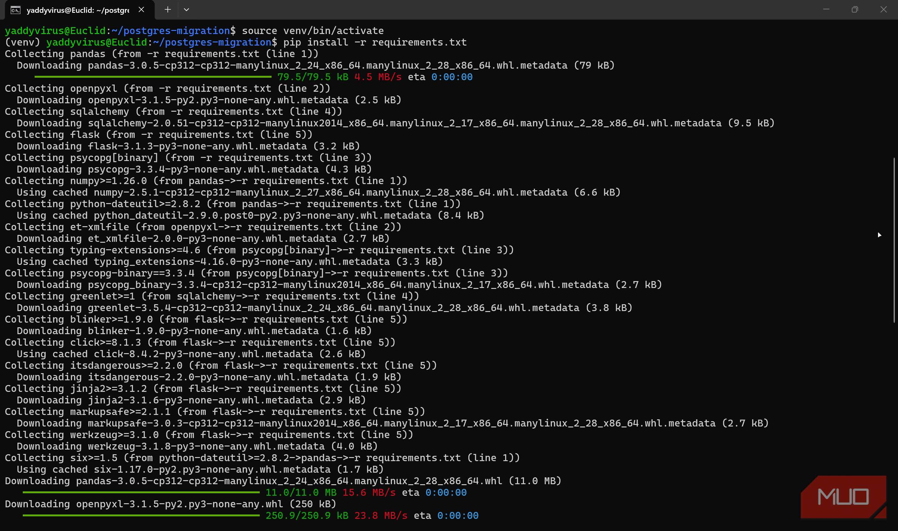 postgres pip install.