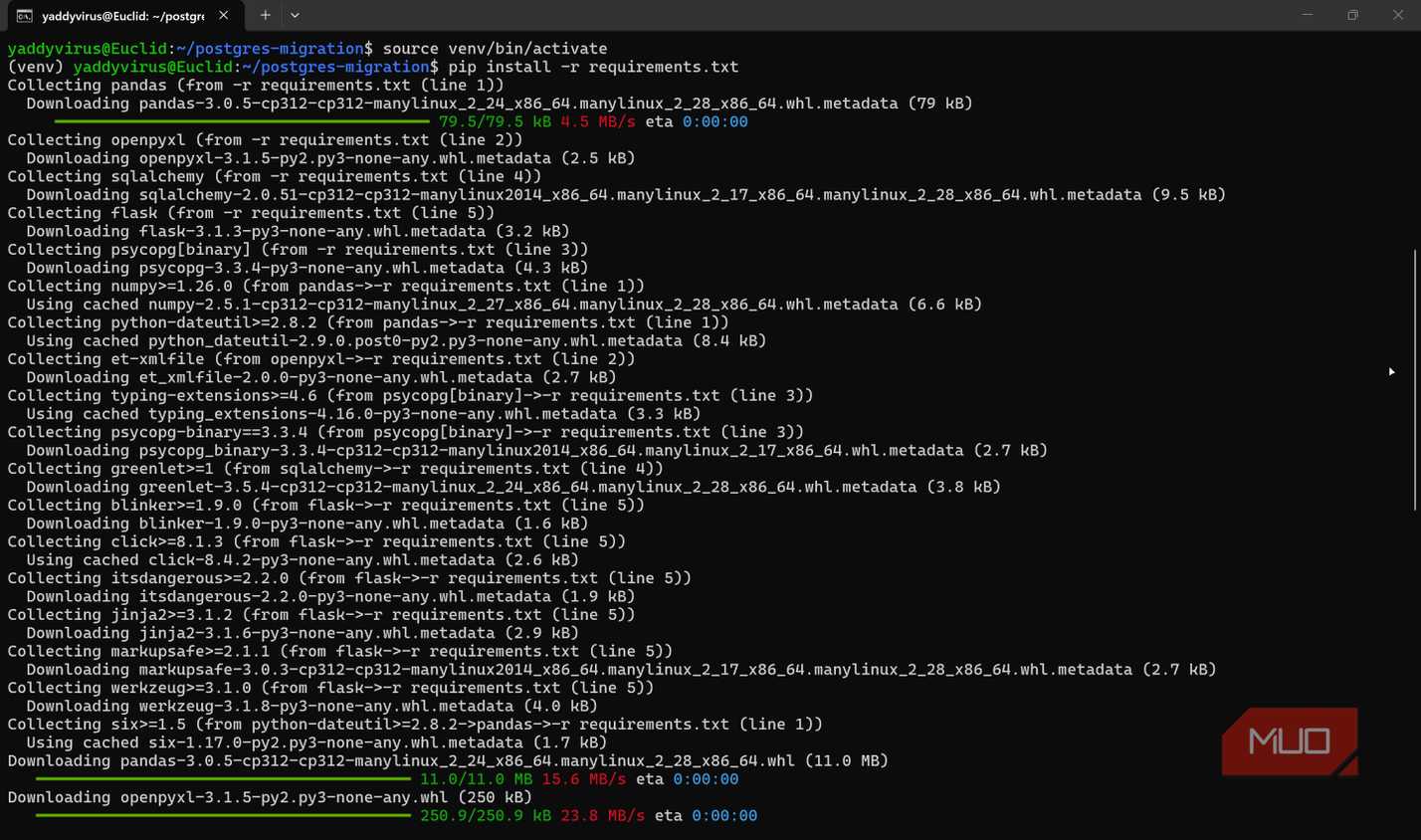 postgres pip install.
