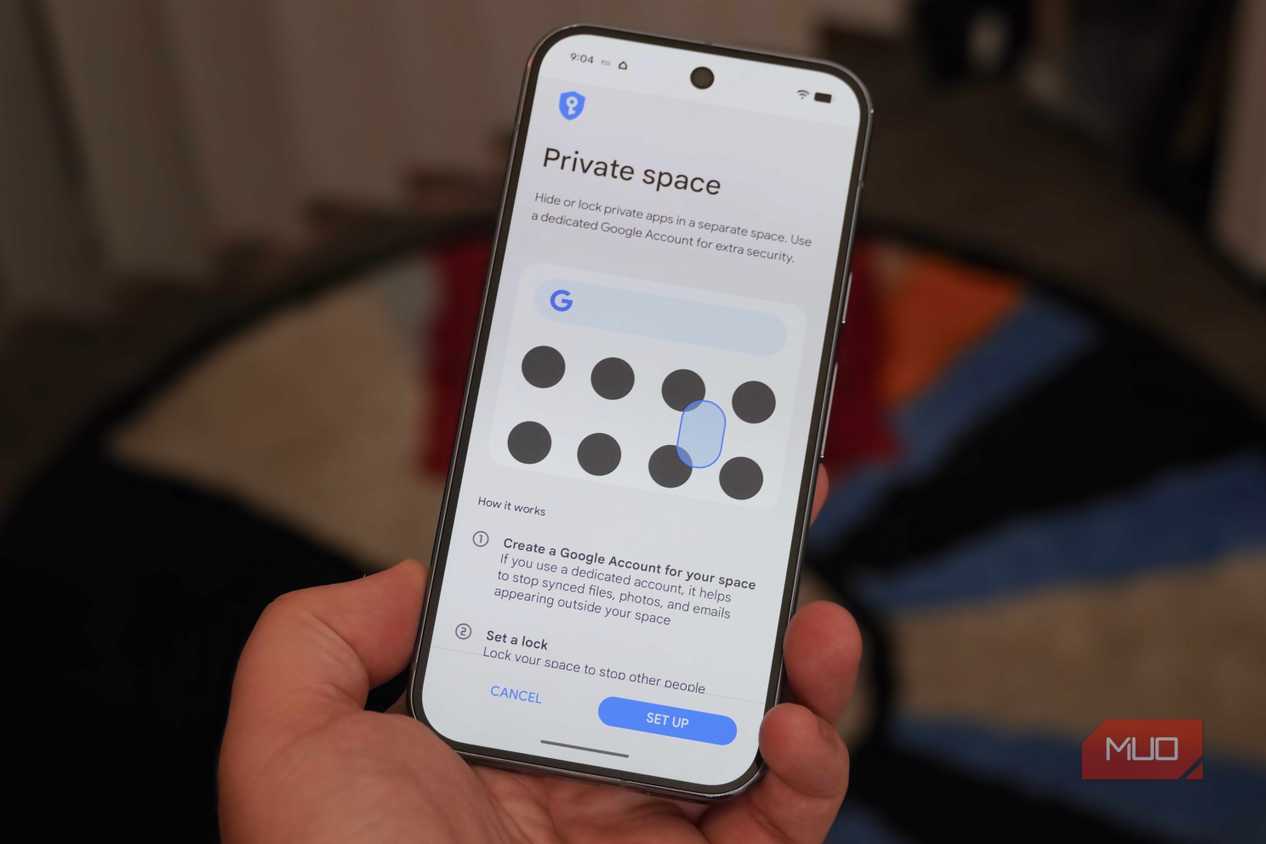 Setting up a Private space in Android 17 on a Google Pixel 10 Pro.