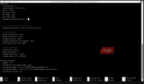 proxmox console configuration file adding forward zones