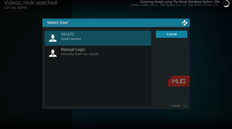 Jellyfin provides a code for quick connection