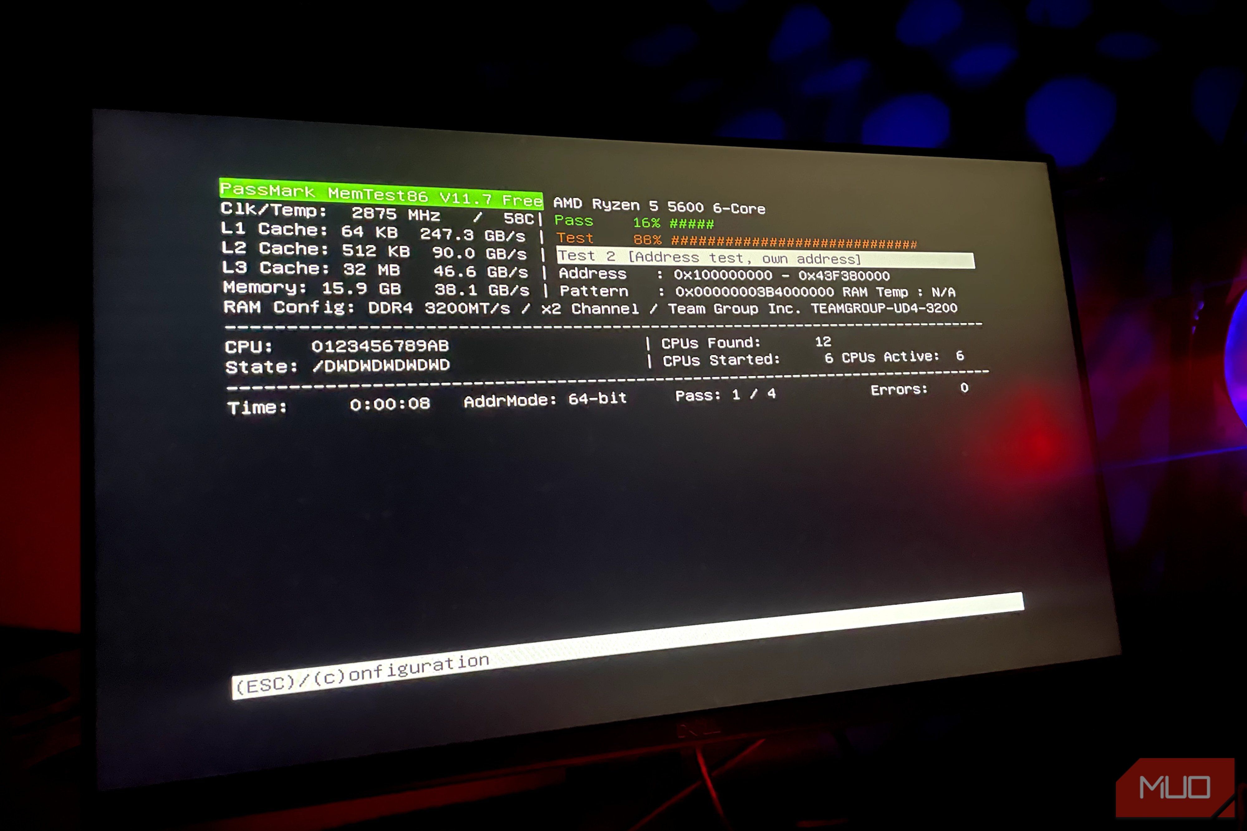 Ram test Mem86