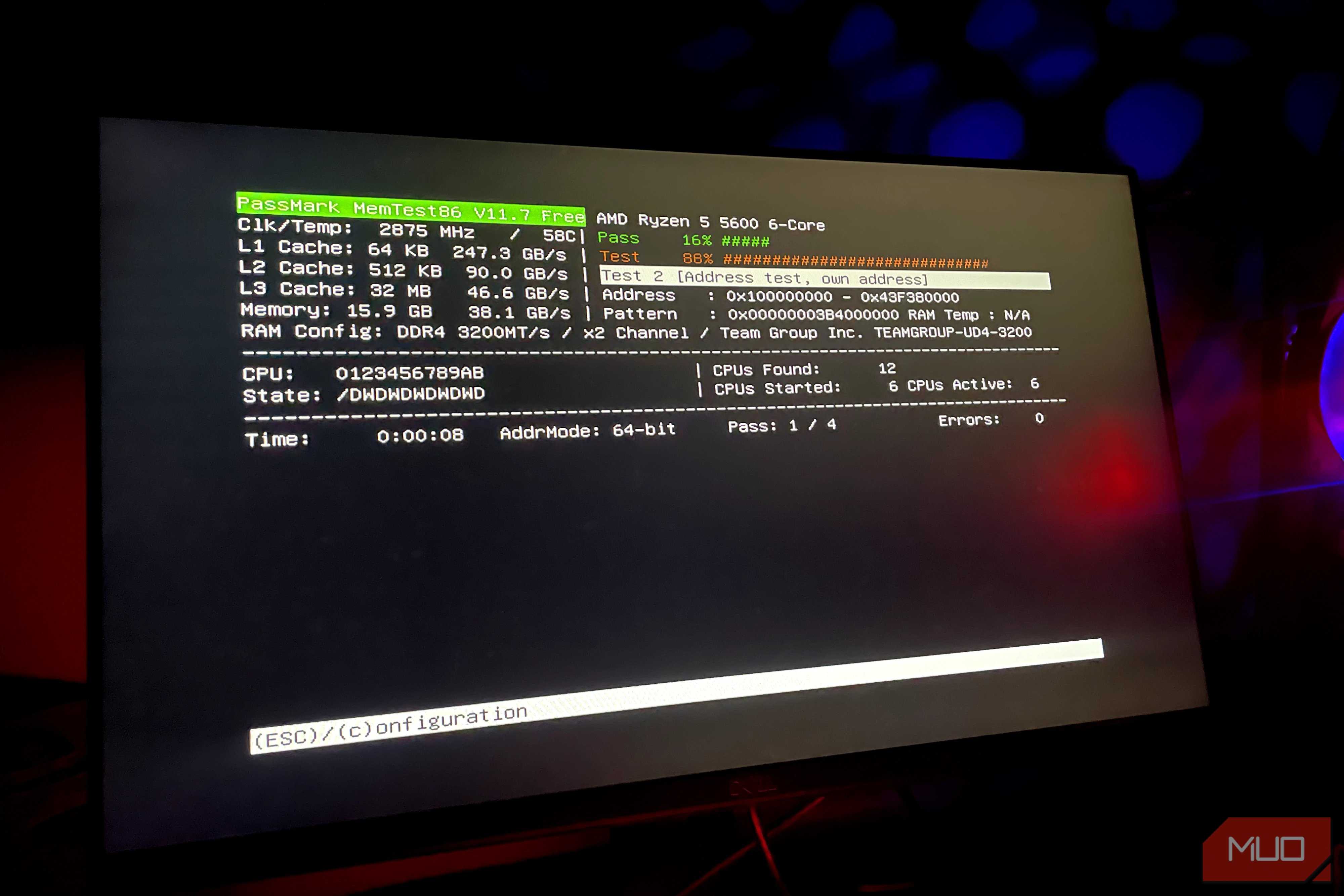 Ram test Mem86
