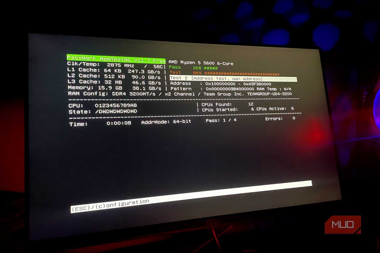 Ram test Mem86