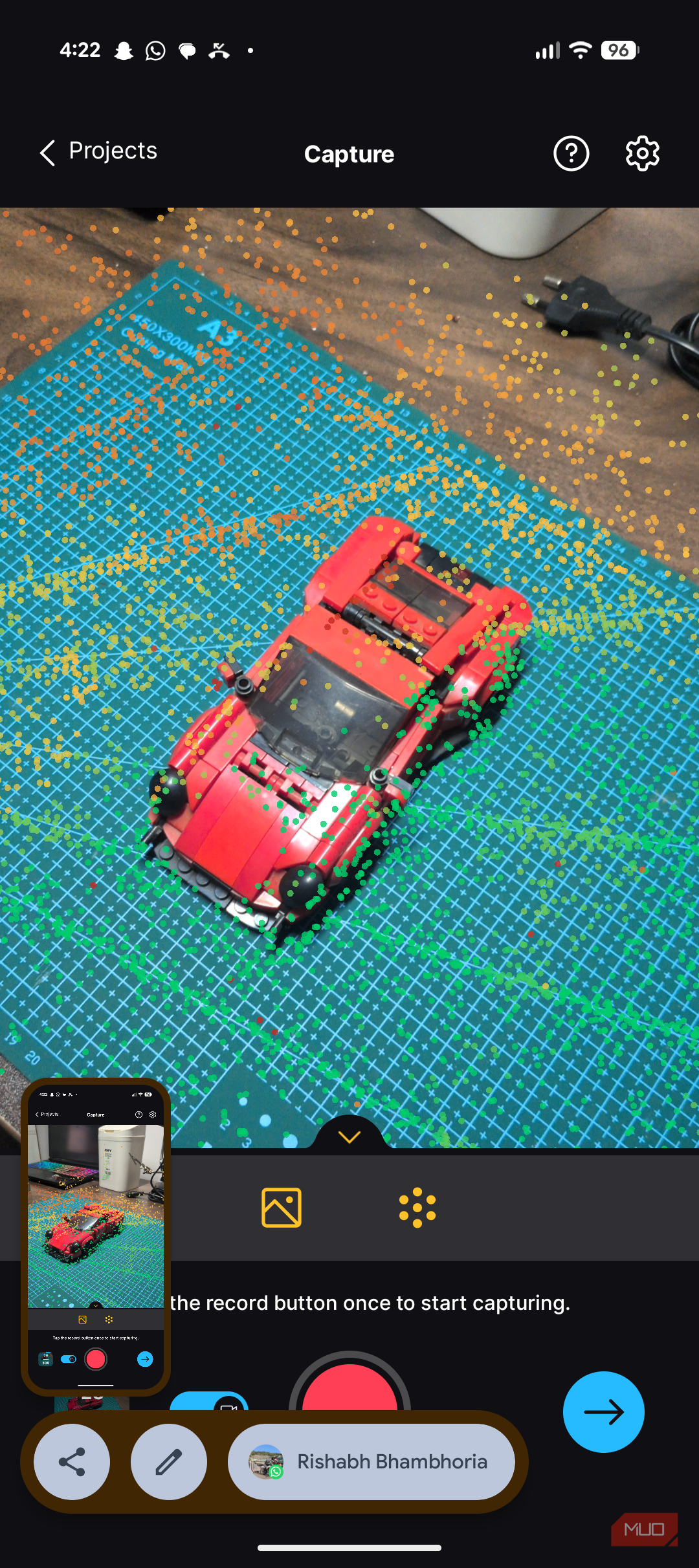 RealityScan AR top view,.
