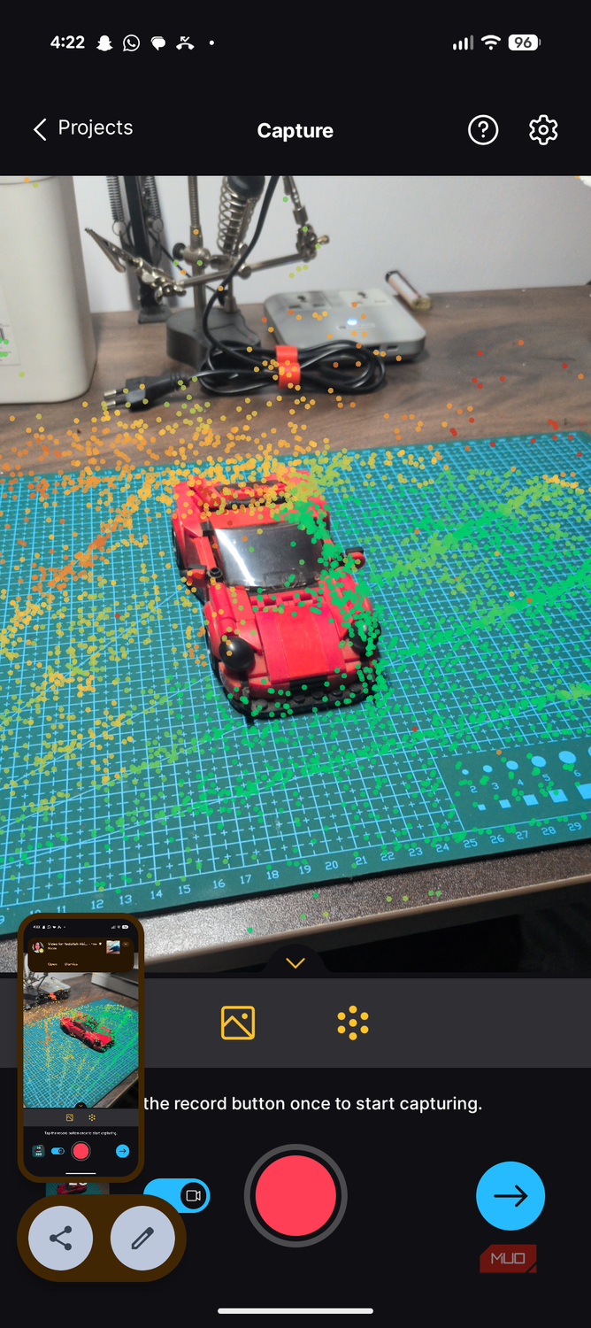 RealityScan AR view from front.
