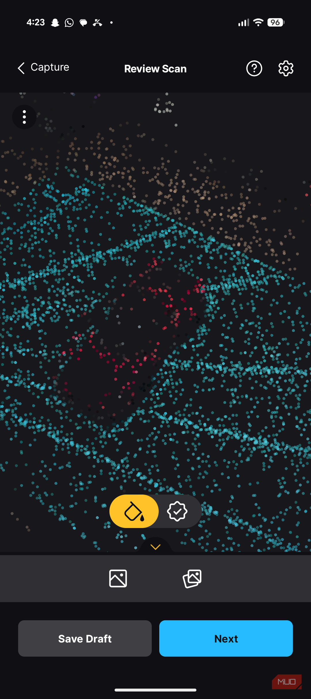 RealityScan dot result.