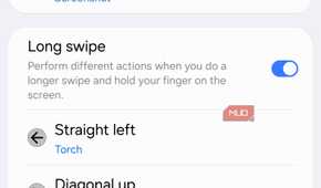 Right-edge gesture setup in One Hand Operation+