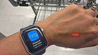 An Apple Watch showing a Ring notification.